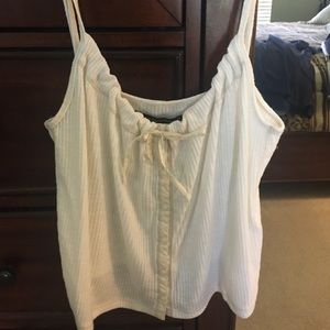 A&F tank in cream color